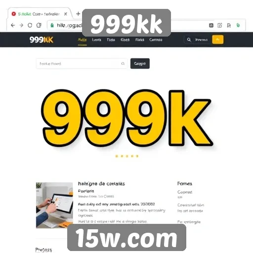Análise da interface do usuário do site 999kk